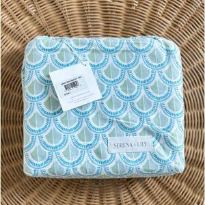 NEW Serena & Lily Celedon Scale Sheet Set (Twin)-Blue/Green
